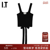 围裹系带针织背心ABABCKXM 针织吊带上衣新款 LouLou Studio女装