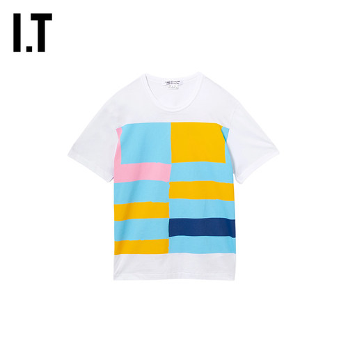 IT CDG COMME DES GARCONS COMME DES GARCONS女拼色图案短袖T恤