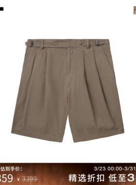 IT kolor男装宽松短裤新款复古日潮纯色休闲裤直筒裤西裤P10108MO
