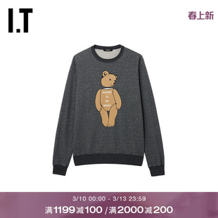 IT UNDERCOVER高桥盾男装圆领卫衣新款休闲日常卡通小熊印花上衣