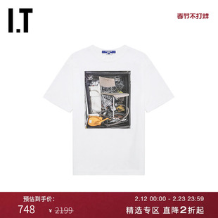 IT JUNYA WATANABE男装短袖T恤新款潮流艺术感印花半袖WPT003MP