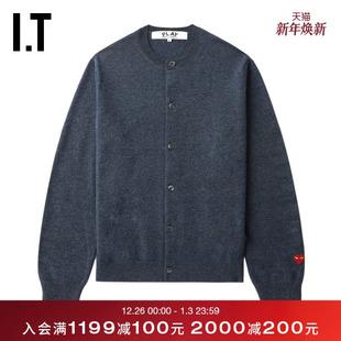 COMME PLAY des GARCONS川久保玲情侣款 圆领羊毛针织开衫 CDG