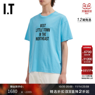 T恤新款 圆领短袖 随性文艺风风景标语图案印花5CS003MP BODE男装