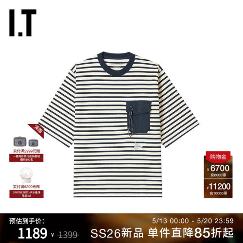 ITandwander廓形圆领半袖T恤