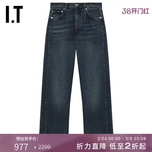 IT rag & bone女装合身牛仔长裤新款复古时尚水洗直筒裤TEP293XP