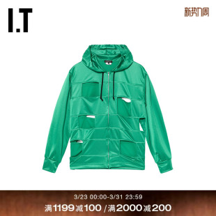 des COMME GARCONS HOMME 镂空连帽拉链卫衣上衣 PLUS男装 CDG