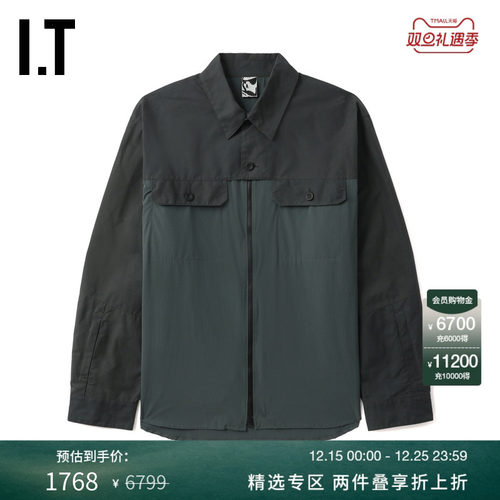 ITGR10K叠层拼接长袖衬衫