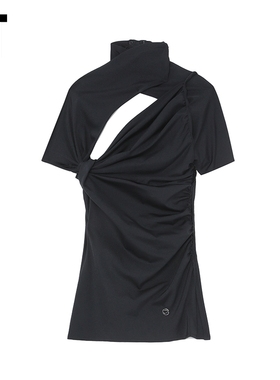 IT COPERNI女装修身短袖上衣性感热辣设计感镂空露背S54545XK