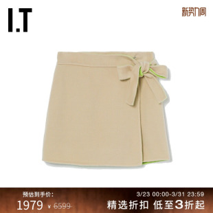 围裹式 WHITE™女装 毛呢半身裙短裙141162 OFF
