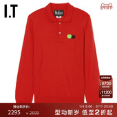 时尚 简约彩色苹果刺绣缝饰003051ML 长袖 polo衫 CDG BEATLES男装