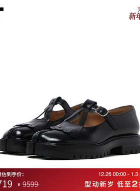 IT Maison Margiela女款分趾皮鞋新款复古质感厚底玛丽珍鞋3827N