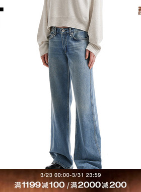 IT rag & bone女装宽松牛仔裤新款简约休闲水洗直筒裤长裤4025XQ