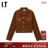 WITTH LOVE女装 灯芯绒夹克新款 复古时尚 休闲翻领外套G7001XWP