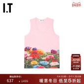 CDG COMME DES GARCONS GARCONS女花卉图案圆领背心