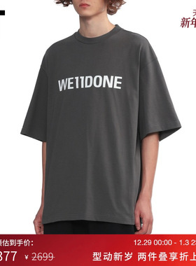 IT We11Done男装廓形短袖T恤新款随性休闲logo印花宽松半袖841UCH