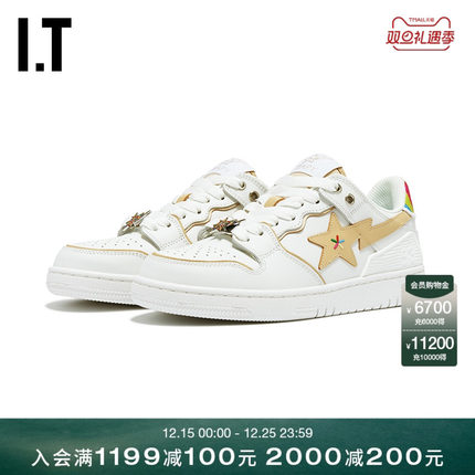 IT BAPY情侣款运动鞋板鞋新品潮酷时尚彩色水钻缀饰休闲鞋0094XK