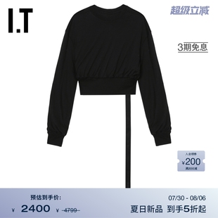 長(zhǎng)袖 T恤新款 DRKSHDW女裝 酷感辣妹收腰露臍衫 上衣022509XO 短款
