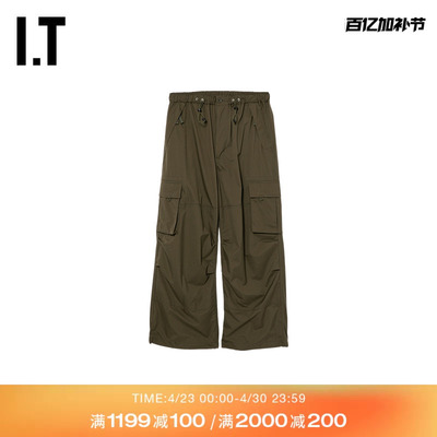 IT宽松工装裤长裤纯色直筒裤