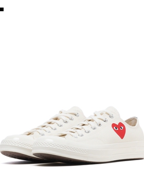 IT CDG PLAY COMME des GARCONS川久保玲情侣款系带运动鞋帆布鞋