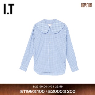 des GARCONS GIRL女装 衬衫 COMME 细格纹长袖 复古文艺甜美 CDG