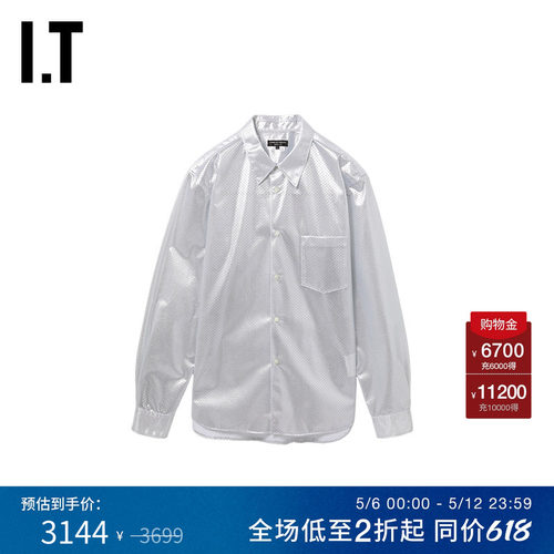 IT网眼镂空长袖衬衫个性时尚