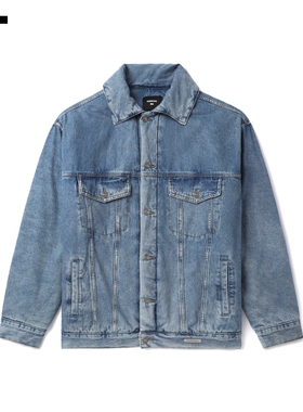 IT GROUNDZERO情侣款宽松牛仔夹克新款复古街头棉服外套MJK5210