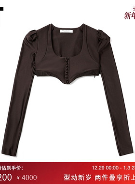 IT Philosophy di Lorenzo Serafini女装超短款修身露脐长袖上衣