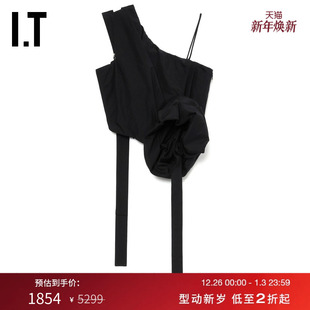 不对称露背吊带衫 斜肩上衣新款 RENAISSANCE女装 RENAISSANCE