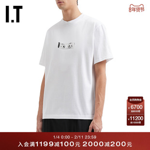 IT GOD SELECTION XXX男装宽松短袖T恤新款简约休闲半袖26ST08MQ