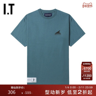 IT DESCENDANT男装基础短袖T恤新款舒适休闲logo装饰半袖STM05SMN