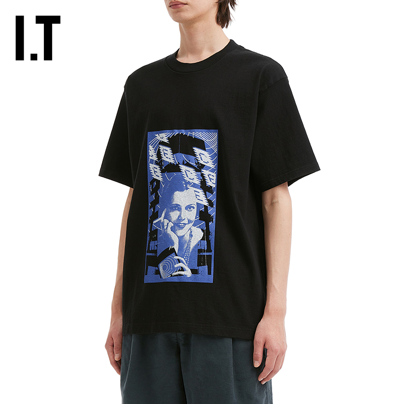 ITC.E宽松短袖T恤复古潮流