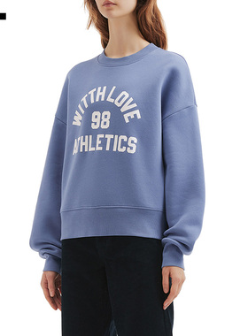 IT WITTH LOVE女装宽松圆领卫衣新款青春活力套头上衣G3008XWP