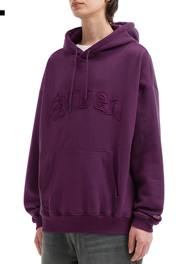 IT Evisen Skateboards男装连帽卫衣新款宽松纯色连帽衫009637MP