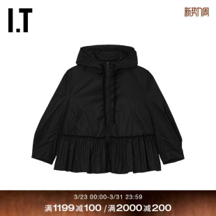 连帽拉链夹克新款 Rocha女装 宽松廓形休闲外套616267XQ Simone