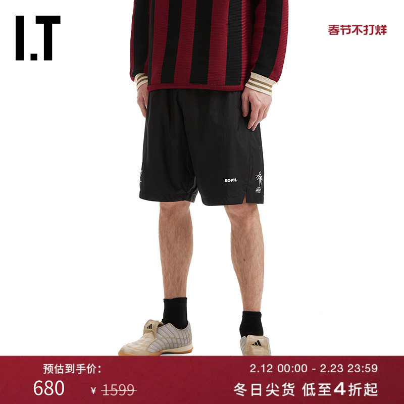 IT F.C.REAL BRISTOL男装松紧腰短裤新款酷感运动风休闲裤252140M