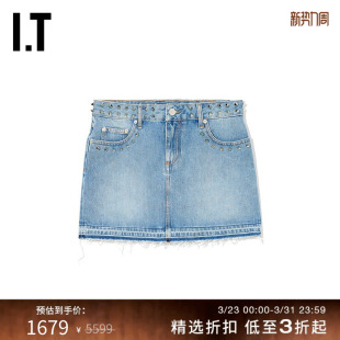 时尚 牛仔半身裙新品 RICH女装 青春短裙一步裙3450XL ALESSANDRA