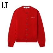 COMME PLAY des GARCONS川久保玲情侣款 圆领羊毛针织开衫 CDG