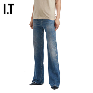 IT rag & bone女装牛仔裤长裤新款复古时尚水洗磨白直筒裤0725AP