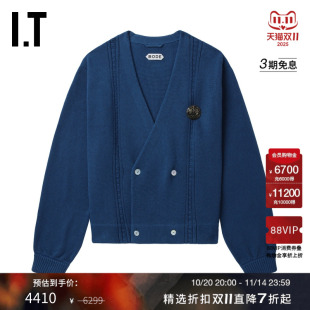 新款 双排扣针织开衫 文艺气质宽松V领针织外套4KT032MN BODE男装