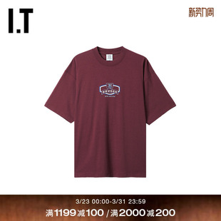 随性休闲徽章图案印花廓形半袖 T恤新款 宽松短袖 VETEMENTS女装