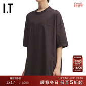 JUUN.J男装 宽松短袖 T恤新款 潮流简约做旧磨白圆领半袖 842P05MP