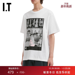 潮流酷感图像印花圆领半袖 T恤新款 宽松短袖 S28T01MP C.E男装