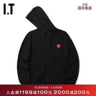 des COMME PLAY GARÇONS川久保玲男连帽拉链卫衣爱心缝饰 CDG