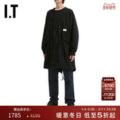 uniform experiment男装 中长款 圆领大衣新款 酷感有型风衣外套