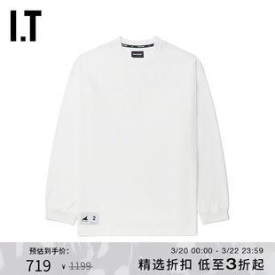 IT DESCENDANT男装圆领长袖T恤新款简约基础款logo印花上衣SM03MM