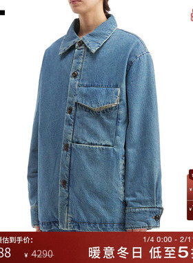 IT NULLUS男装翻领牛仔夹克新款复古型男宽松水洗棉服外套AVBLMP