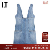 Philosophy Lorenzo Serafini女装 牛仔背带裙青春合身短裙