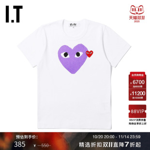 COMME PLAY des GARCONS川久保玲2024秋女装 T恤爱心 短袖 CDG