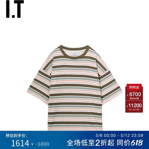 ITHALFBOY条纹短袖T恤