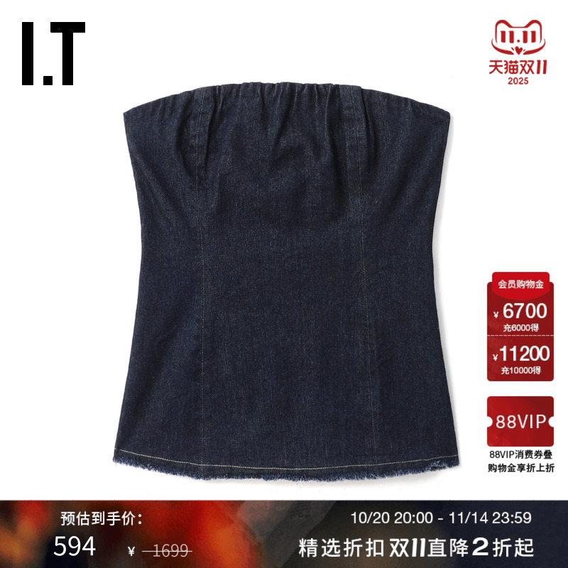ITDesignersRemix牛仔抹胸上衣